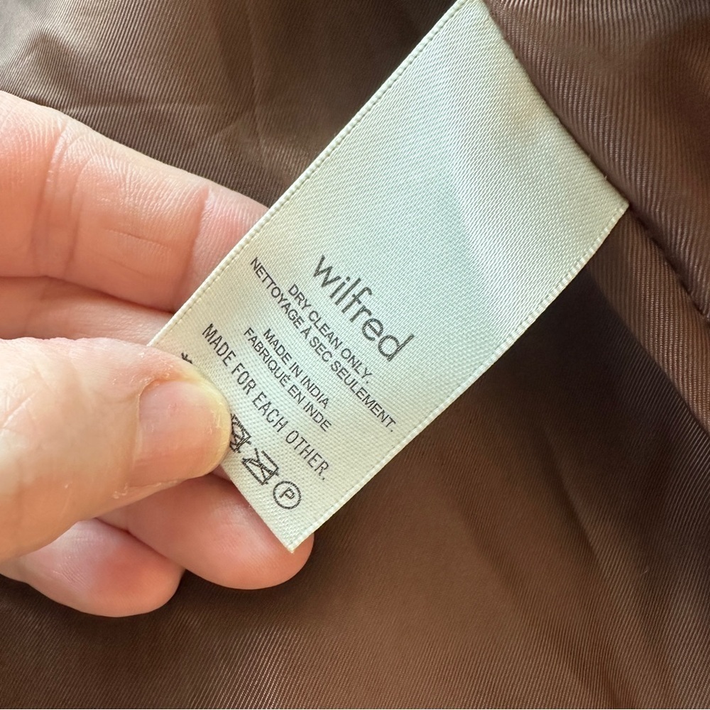 Aritzia Wilfred Adina Blazer Textured Vegan Leather Jacket Size L - Picture 7 of 9